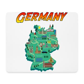 Allemagne - carte - style de signe vintage - Tapis de souris (format paysage) - blanc - Devant