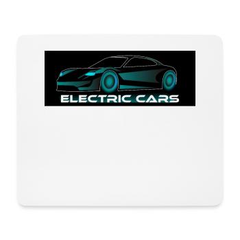 Voiture électrique - Tapis de souris (format paysage) - blanc - Devant