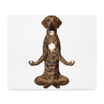 Chien Méditant Plott Hound - Tapis de souris (format paysage) - blanc - Devant