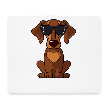 Hund Mama Hund Papa Love-r Lustiger Dackel Squad - Mousepad (Querformat) - Weiß - Vorne
