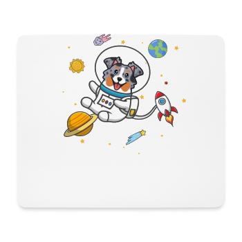 Berger australien Blue Merle - Tapis de souris (format paysage) - blanc - Devant