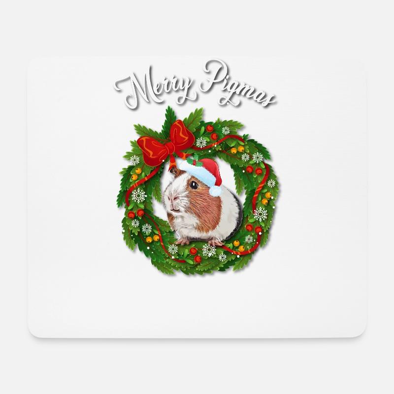Meerschweinchen - Mousepad (Querformat) - Weiß