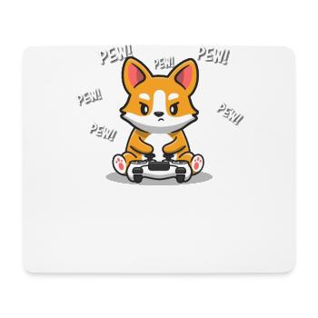 Corgi - Tapis de souris (format paysage) - blanc - Devant