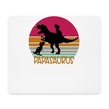 papasaurus rex dinosaure trex papa cadeau - Tapis de souris (format paysage) - blanc - Devant