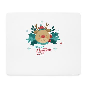 Super Rudolf the Red Nosed Reindeer Merry Christmas - Tapis de souris (format paysage) - blanc - Devant