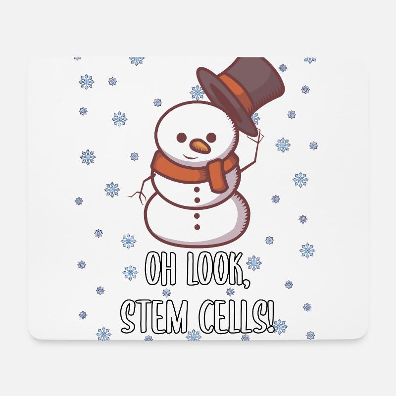 Weihnachten Biologie Lehrer Student Schneemann - Mousepad (Querformat) - Weiß
