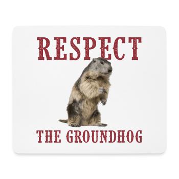 groundhog day, marmot day 2021, shadow - Mouse Pad (horizontal) - white - Front