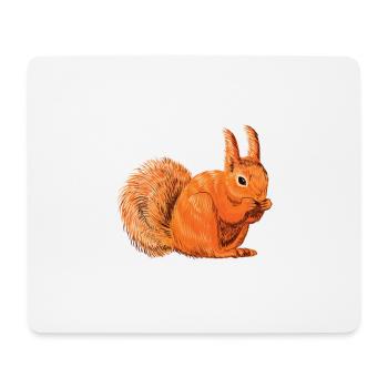 Écureuil drôle disant - Tapis de souris (format paysage) - blanc - Devant