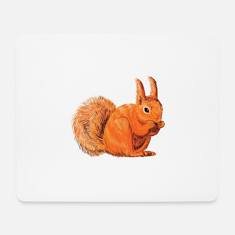 Lustiger Eichhörnchen Spruch - Mousepad (Querformat) - Weiß