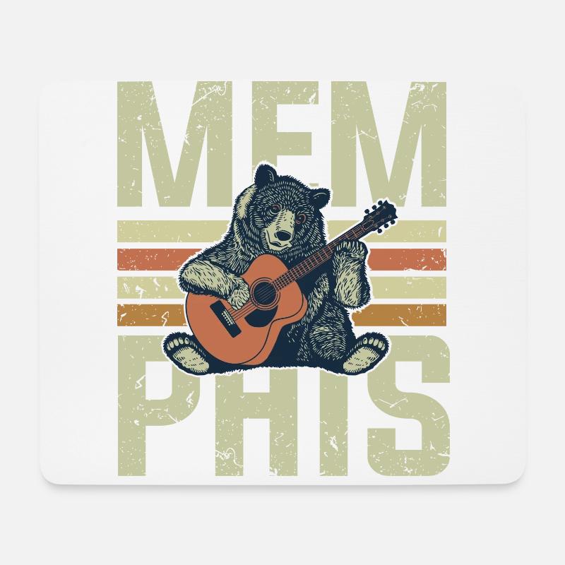 Musik aus Memphis, Musik aus Memphis liebt Blues - Mousepad (Querformat) - Weiß