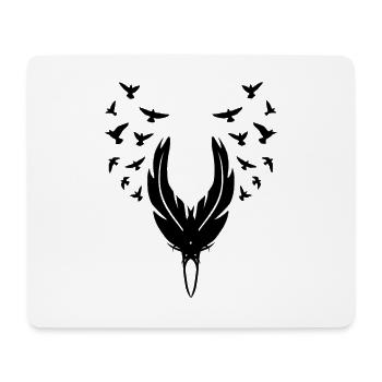 Abstract bird - Mouse Pad (horizontal) - white - Front
