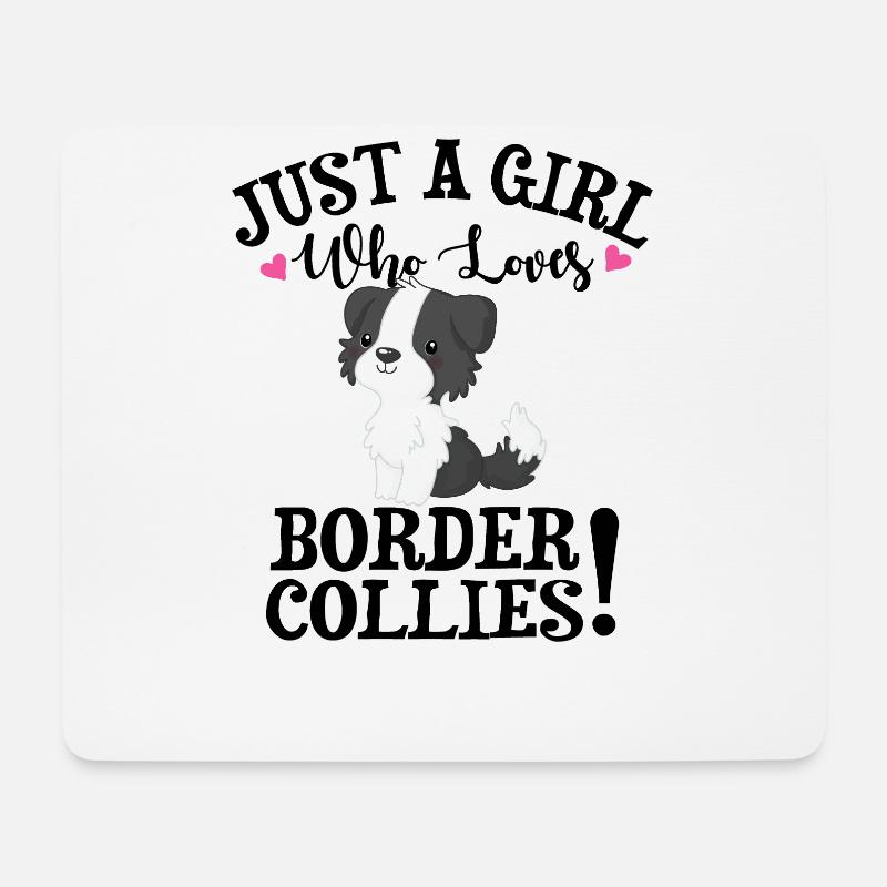 Border Collie - Mousepad (Querformat) - Weiß