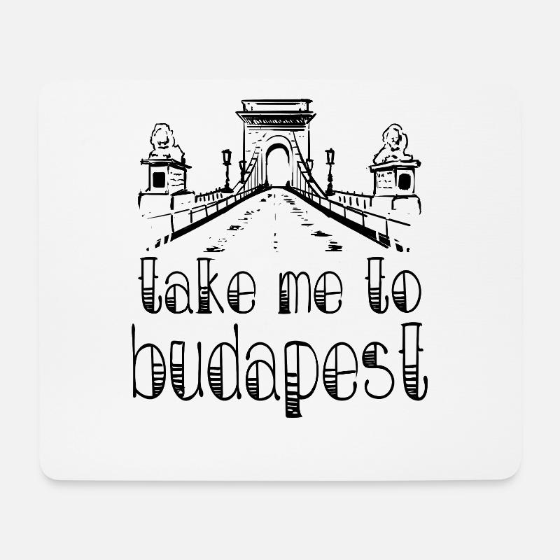 Budapest - Mousepad (Querformat) - Weiß