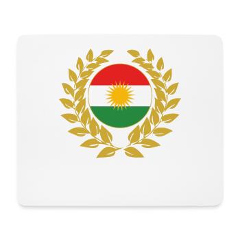 Kurdistan kurdisch Flagge Fahne Lorbeerkranz - Mousepad (Querformat) - Weiß - Vorne