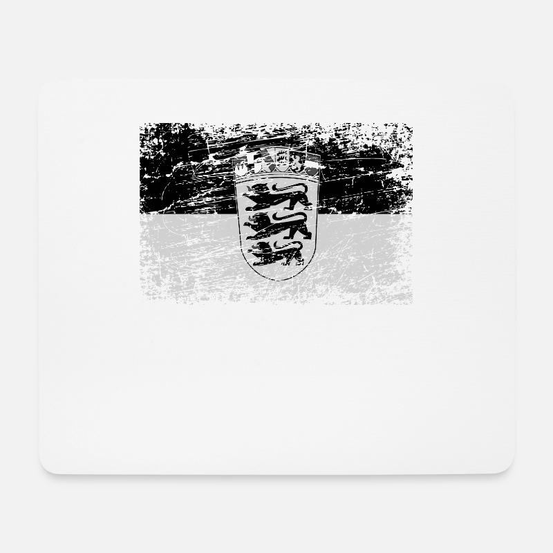 Baden-Württemberg Flagge Fahne - Mousepad (Querformat) - Weiß