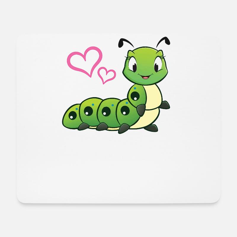 Raupe für Frauen und Kinder - Mousepad (Querformat) - Weiß