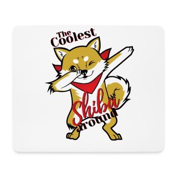 the coolest shiba around - Mouse Pad (horizontal) - white - Front
