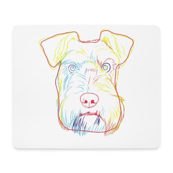 Colourful Schnauzer Dog - Mouse Pad (horizontal) - white - Front