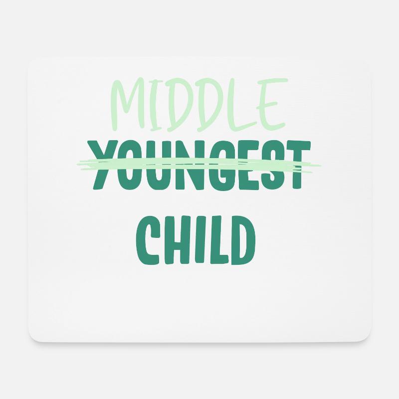 Geschwister, Geschwister jüngste, älteste - Mousepad (Querformat) - Weiß