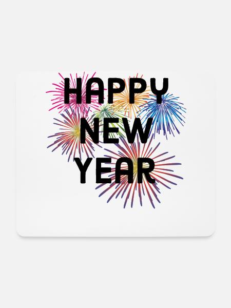 Frohes Neues Jahr, Frohes Neues Jahr, Neues Jahr, Neues Jahr - Mousepad (Querformat) - Weiß