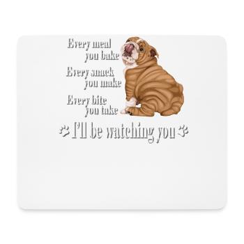 Englische Bulldogge - Mousepad (Querformat) - Weiß - Vorne