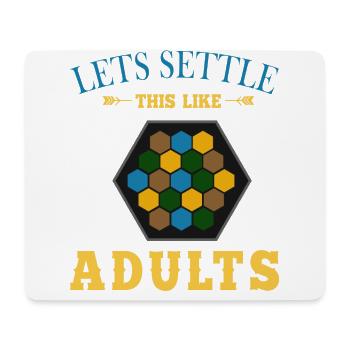 Brettspiel, Brettspiel Brettspiel Siedler, Schafe - Mousepad (Querformat) - Weiß - Vorne