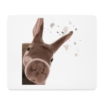Neugieriger Erdferkel - Mousepad (Querformat) - Weiß - Vorne