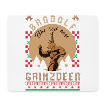 Christmas Gym, Christmas Gym Bodybuilding, - Mouse Pad (horizontal) - white - Front