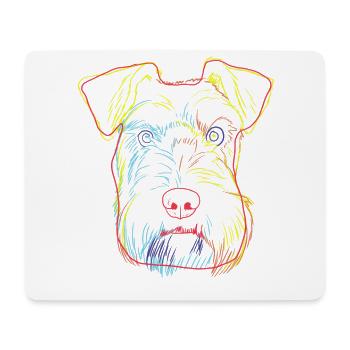 Colorful Schnauzer Dog - Mouse Pad (horizontal) - white - Front