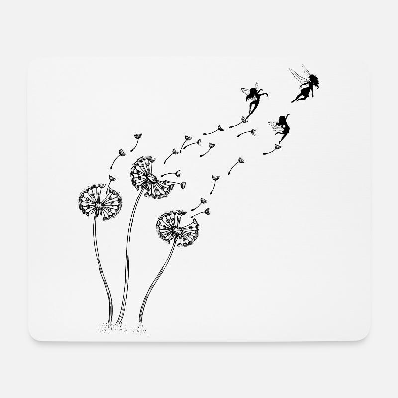Löwenzahn Feen - Mousepad (Querformat) - Weiß