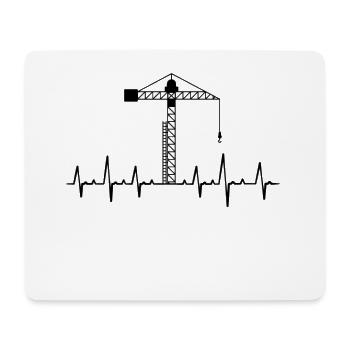Kran Kräne Kranführer Baustelle Bagger Geschenk - Mousepad (Querformat) - Weiß - Vorne