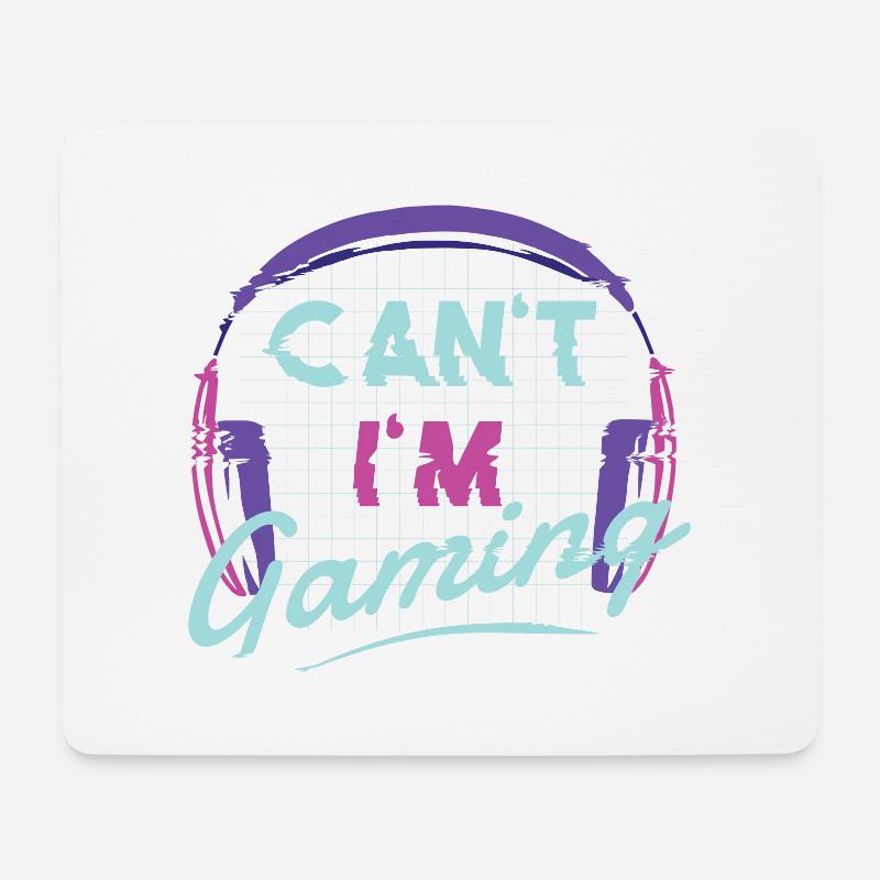 Ich kann nicht, muss zocken - Gamer - Headset - Mousepad (Querformat) - Weiß