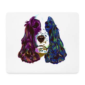 Splash English Cocker Spaniel Hund - Mousepad (Querformat) - Weiß - Vorne