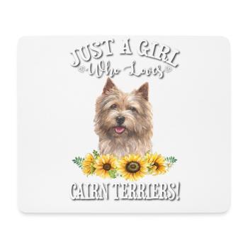 Cairn Terrier - Tapis de souris (format paysage) - blanc - Devant