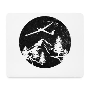 Glider Mountains - Tapis de souris (format paysage) - blanc - Devant
