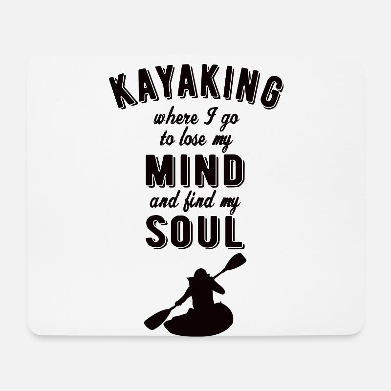 KAYAKING: Kayaking Soul - Mousepad (Querformat) - Weiß