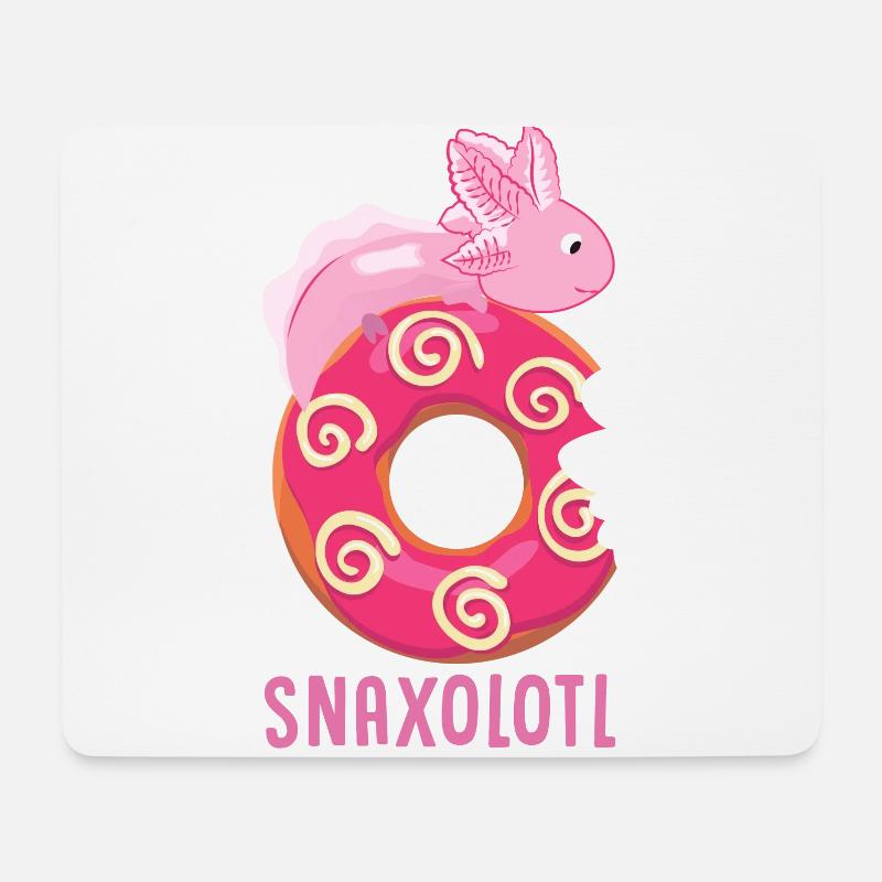 Axolotl, Axolotl snaxalotl, Axolotls, - Mousepad (Querformat) - Weiß