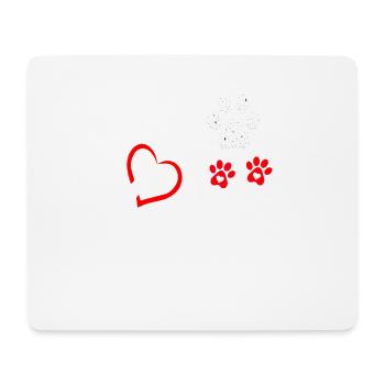 Amour chien maman chien maman - Tapis de souris (format paysage) - blanc - Devant