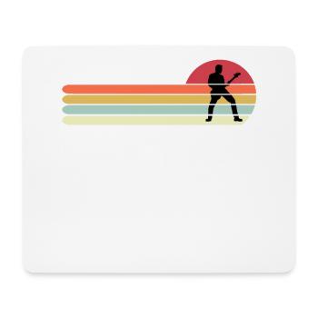 Lustiges Gitarrenhemd, Retro Vintage Gitarrengeschenk für - Mousepad (Querformat) - Weiß - Vorne