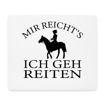 Ich Geh Reiten - Mousepad (Querformat) - Weiß - Vorne