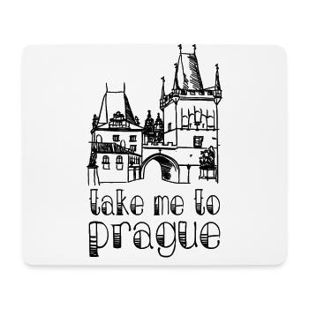 Take me to Prag - Mousepad (Querformat) - Weiß - Vorne