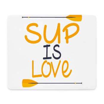 Le SUP, c'est l'amour du stand up paddle - Tapis de souris (format paysage) - blanc - Devant