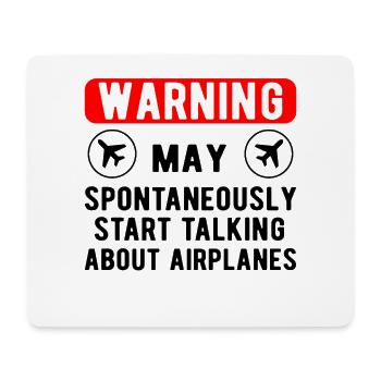Aviation Airline Pilot Gift talk about airplanes - Mousepad (Querformat) - Weiß - Vorne