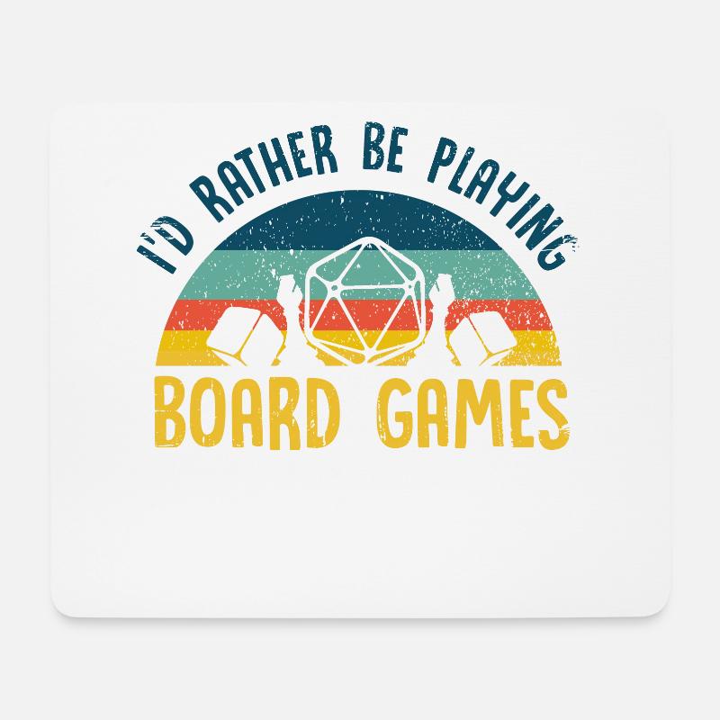 Brettspiel, Brettspiel Holz, siedeln, - Mousepad (Querformat) - Weiß