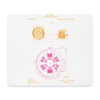 Tesla Nikola, Tesla Nikola Tesla, Energie, - Mousepad (Querformat) - Weiß - Vorne