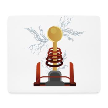 Tesla Nikola, Tesla Nikola Patent, - Mouse Pad (horizontal) - white - Front