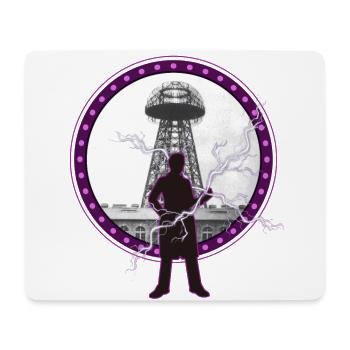 Tesla Nikola, Tesla Nikola Tesla, brevet, - Tapis de souris (format paysage) - blanc - Devant