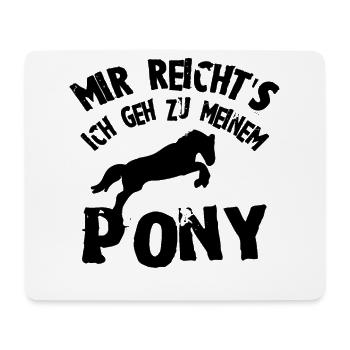 poney - Tapis de souris (format paysage) - blanc - Devant