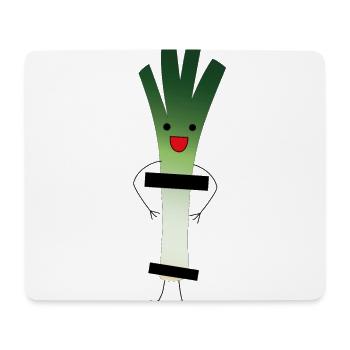 Naked leek - Mouse Pad (horizontal) - white - Front