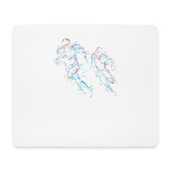 Motif de football américain - Tapis de souris (format paysage) - blanc - Devant